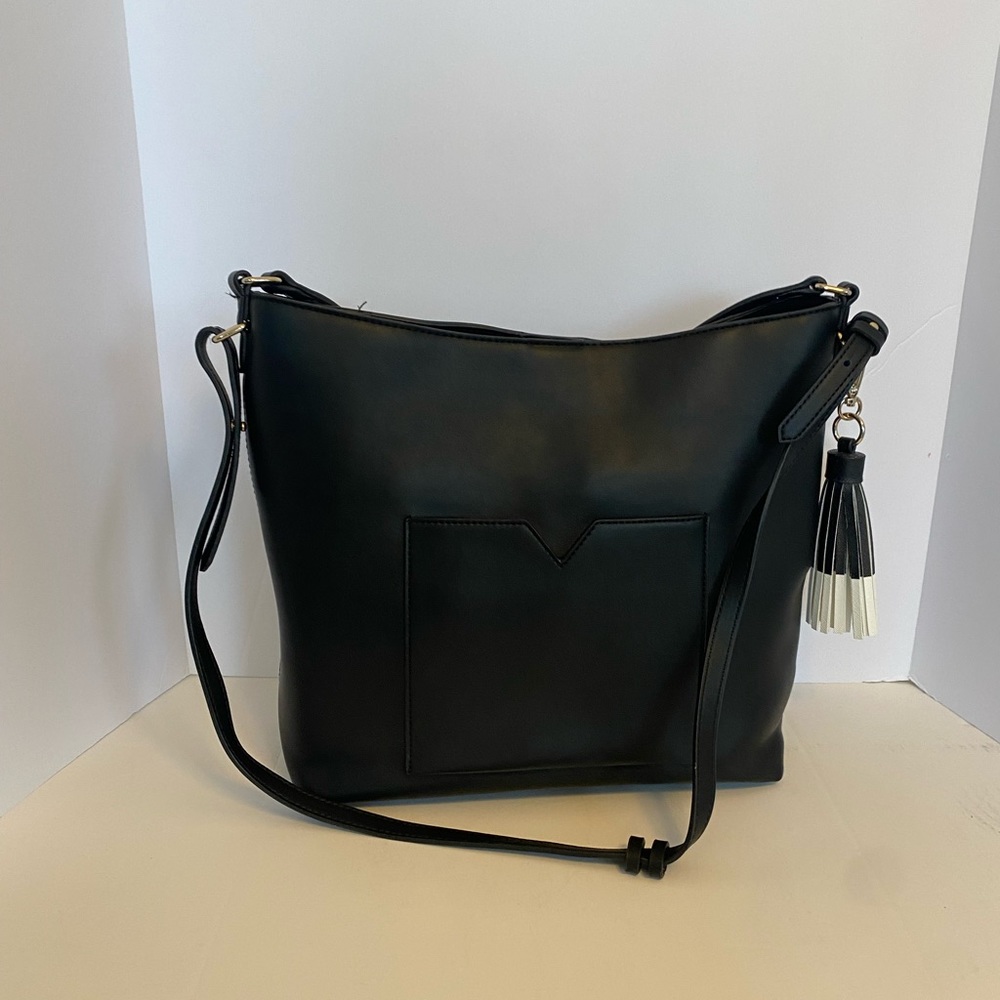 Kelly & Katie Satchel Handbag, Black, Snap Closure, inside Phone Pocket